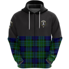 MacCallum Modern Clan Half Of Tartan Zipper Hoodie