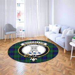 MacCallum Modern Tartan Crest Round Rug