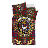 MacColl Ancient Tartan Crest Bedding Set - Golden Thistle Style