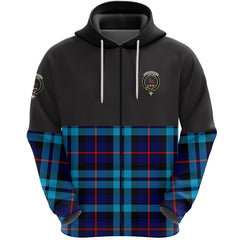 MacCorquodale Clan Half Of Tartan Zipper Hoodie