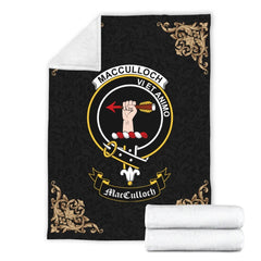 MacCulloch (McCulloch) Crest Tartan Premium Blanket Black