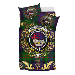 MacDonald Tartan Crest Bedding Set - Golden Thistle Style