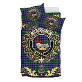 MacDonald Lord of the Isles Hunting 02 Tartan Crest Bedding Set - Golden Thistle Style