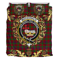 MacDonald of Aird and Valley Tartan Crest Bedding Set - Golden Thistle Style