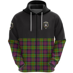 MacDonald of Clanranald Clan Half Of Tartan Zipper Hoodie