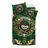 MacDonald of The Isles Tartan Crest Bedding Set - Golden Thistle Style