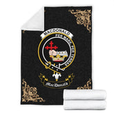 MacDonald (Clan Donald) Crest Tartan Premium Blanket Black