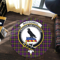 MacDonnell of Glengarry Modern Tartan Crest Round Rug