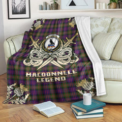 MacDonnell of Glengarry Modern Tartan Gold Courage Symbol Blanket