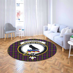 MacDonnell of Glengarry Modern Tartan Crest Round Rug
