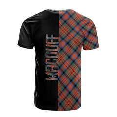 MacDuff Ancient Tartan T-Shirt Half of Me - Cross Style