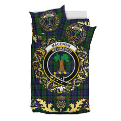 MacEwen - MacEwan 01 Tartan Crest Bedding Set - Golden Thistle Style