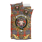 MacFarlane Ancient Tartan Crest Bedding Set - Golden Thistle Style