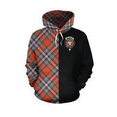 MacFarlane Ancient Tartan Hoodie Half of Me - Cross Style