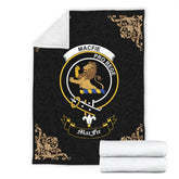 MacFie (of Dreghorn) Crest Tartan Premium Blanket Black