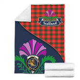 MacFie (of Dreghorn) Tartan Crest Premium Blanket - Thistle Style