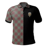MacGregor Hunting Ancient Tartan Polo Shirt Half of Me - Cross Style