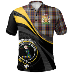 MacInnes Ancient Hunting Tartan Polo Shirt - Royal Coat Of Arms Style