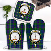 MacIntyre Hunting Modern Tartan Crest Oven Mitt And Pot Holder (2 Oven Mitts + 1 Pot Holder)