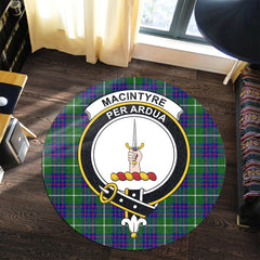 MacIntyre Hunting Modern Tartan Crest Round Rug