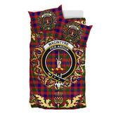 MacIntyre Modern Tartan Crest Bedding Set - Golden Thistle Style