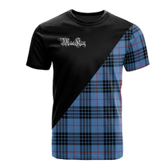 MacKay Blue Tartan - Military T-Shirt