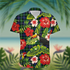 MacKenzie Tartan Hawaiian Shirt Hibiscus, Coconut, Parrot, Pineapple - Tropical Garden Shirt