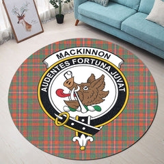 MacKinnon Ancient Tartan Crest Round Rug