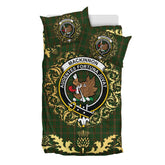 MacKinnon Hunting Tartan Crest Bedding Set - Golden Thistle Style