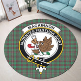 MacKinnon Hunting Ancient Tartan Crest Round Rug