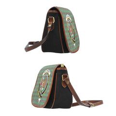 MacKinnon Hunting Ancient Tartan Crest Saddle Handbags