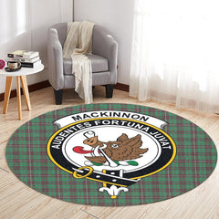 MacKinnon Hunting Ancient Tartan Crest Round Rug