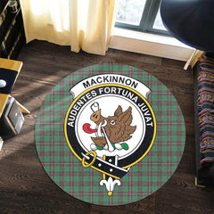 MacKinnon Hunting Ancient Tartan Crest Round Rug
