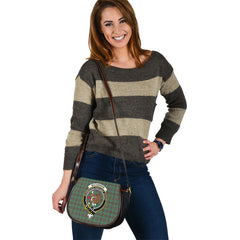 MacKinnon Hunting Ancient Tartan Crest Saddle Handbags