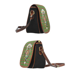 MacKinnon Hunting Modern Tartan Crest Saddle Handbags