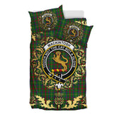 MacKintosh Hunting Tartan Crest Bedding Set - Golden Thistle Style