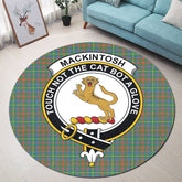 MacKintosh Hunting Ancient Tartan Crest Round Rug