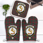 MacKintosh Hunting Modern Tartan Crest Oven Mitt And Pot Holder (2 Oven Mitts + 1 Pot Holder)