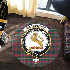 MacKintosh Hunting Modern Tartan Crest Round Rug