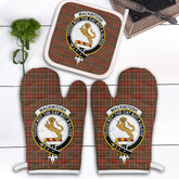 MacKintosh Hunting Weathered Tartan Crest Oven Mitt And Pot Holder (2 Oven Mitts + 1 Pot Holder)