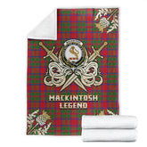 MacKintosh Modern Tartan Gold Courage Symbol Blanket