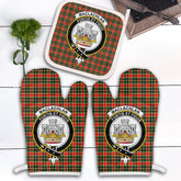 MacLachlan Hunting Modern Tartan Crest Oven Mitt And Pot Holder (2 Oven Mitts + 1 Pot Holder)