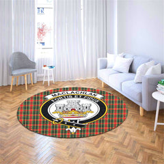 MacLachlan Hunting Modern Tartan Crest Round Rug