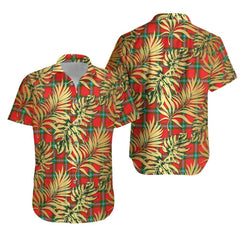 MacLaine of Loch Buie Tartan Vintage Leaves Hawaiian Shirt