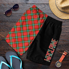MacLaine of Loch Buie Tartan Crest Men's Short - Cross Style