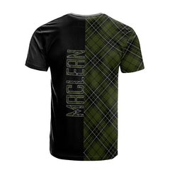 MacLean Hunting Tartan T-Shirt Half of Me - Cross Style