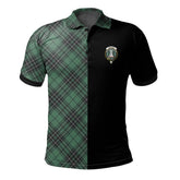 MacLean Hunting Ancient Tartan Polo Shirt Half of Me - Cross Style