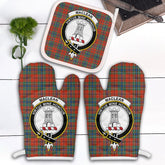 MacLean Of Duart Ancient Tartan Crest Oven Mitt And Pot Holder (2 Oven Mitts + 1 Pot Holder)