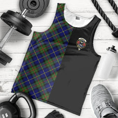 MacLeod of Harris Modern Tartan Crest Men's Tank Top - Cross Style