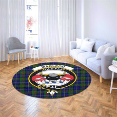 MacLeod of Harris Modern Tartan Crest Round Rug